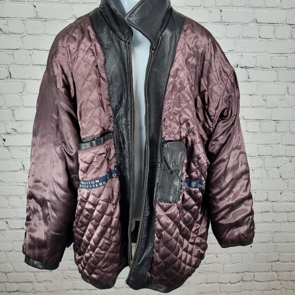 Authentics By Boston Outfitters Black Genuine Leather Insulated Jacket 3XLT *zip - Picture 6 of 14